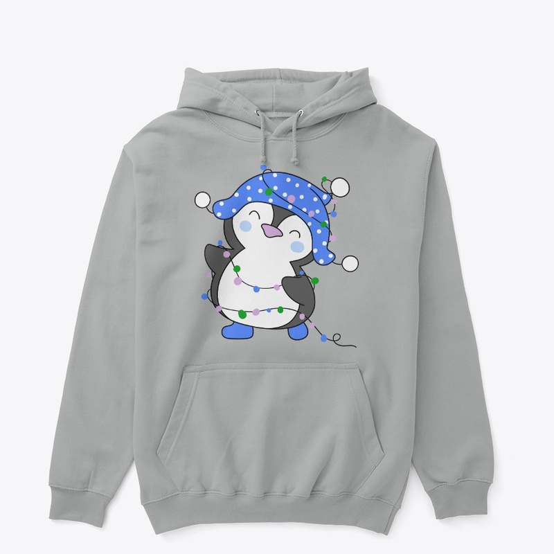 Blue penguin hoodie 