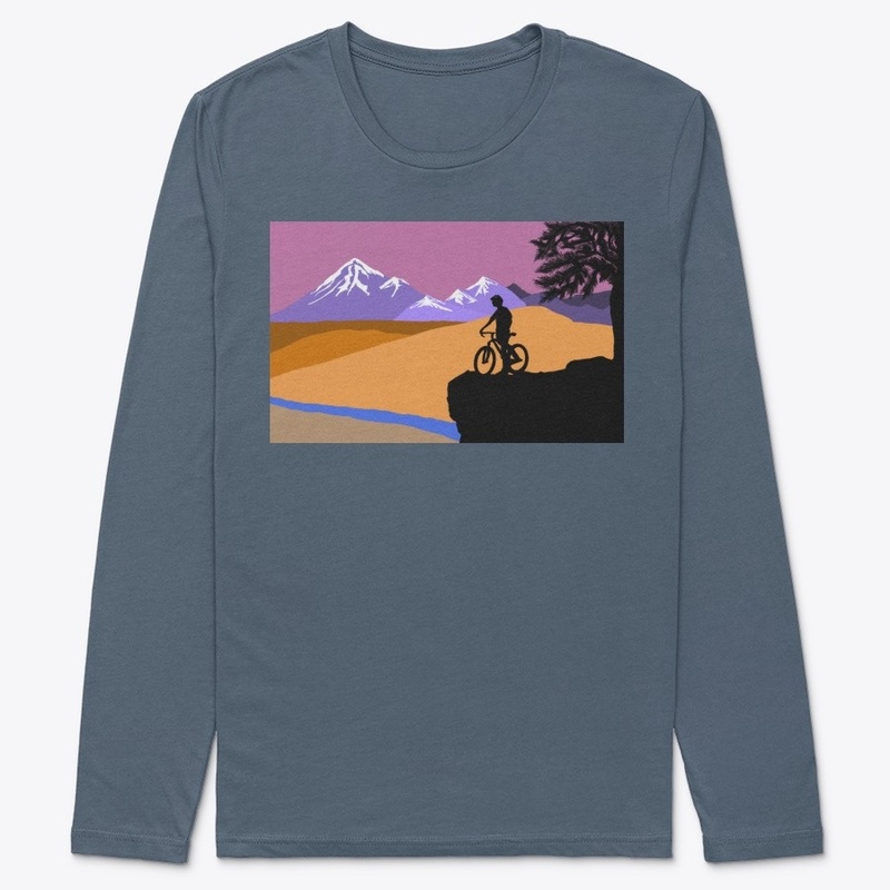 Mountain Vista with Cyclist