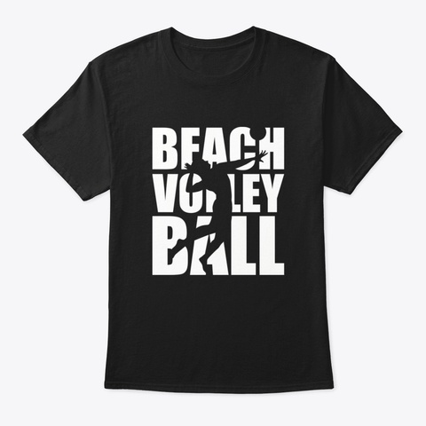 Beachvolleyball Zqxir Black T-Shirt Front