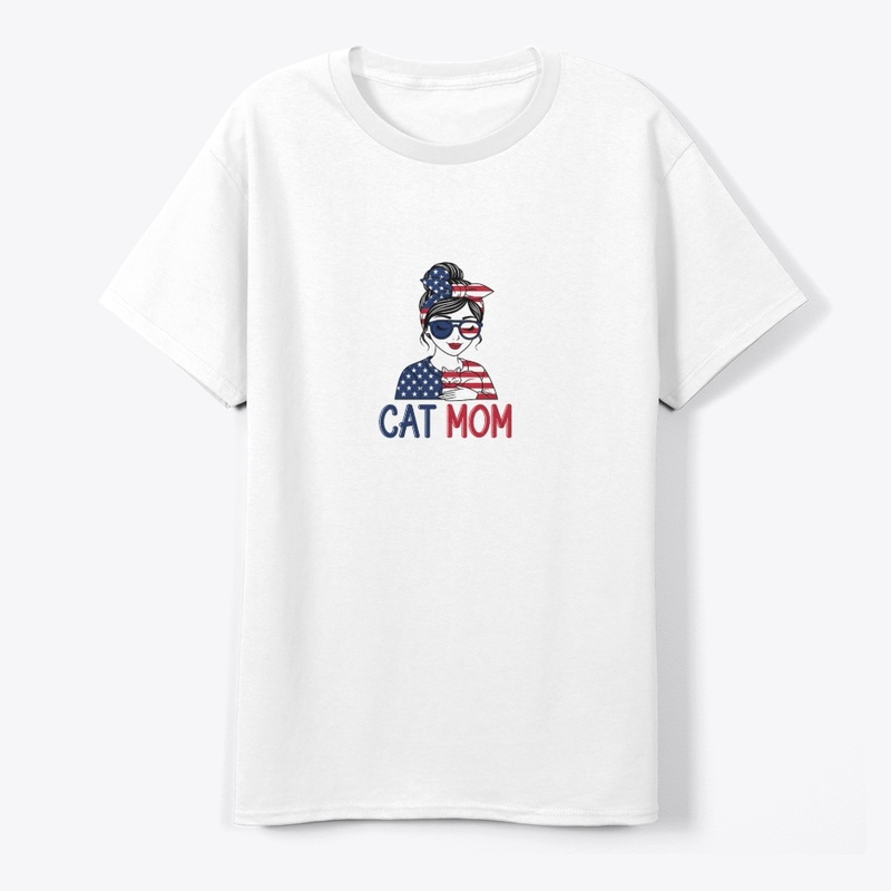 Patriotic Cat Mom - USA Style