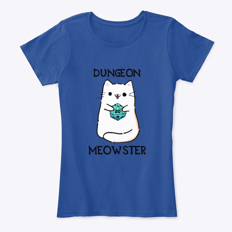 Dungeon Meowster Dice Cat - Blue