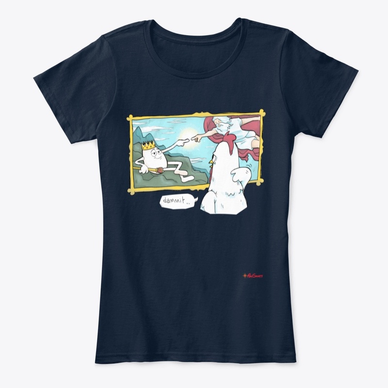 God Created Egg - red logo