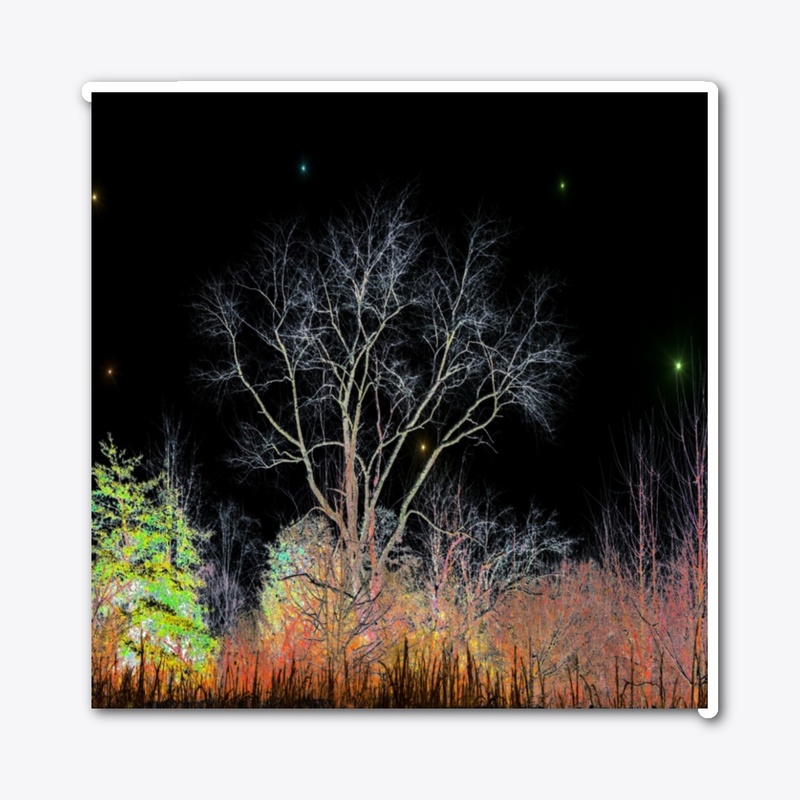 neon trees at night