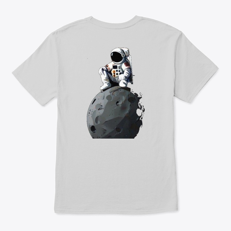 Astronaut sitting on a fading moon