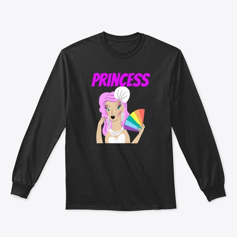 Princess Cartoon with Pride fan