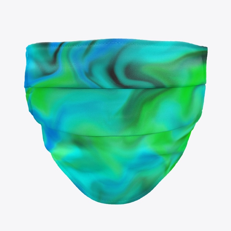 Lime/Aqua Water Marbling