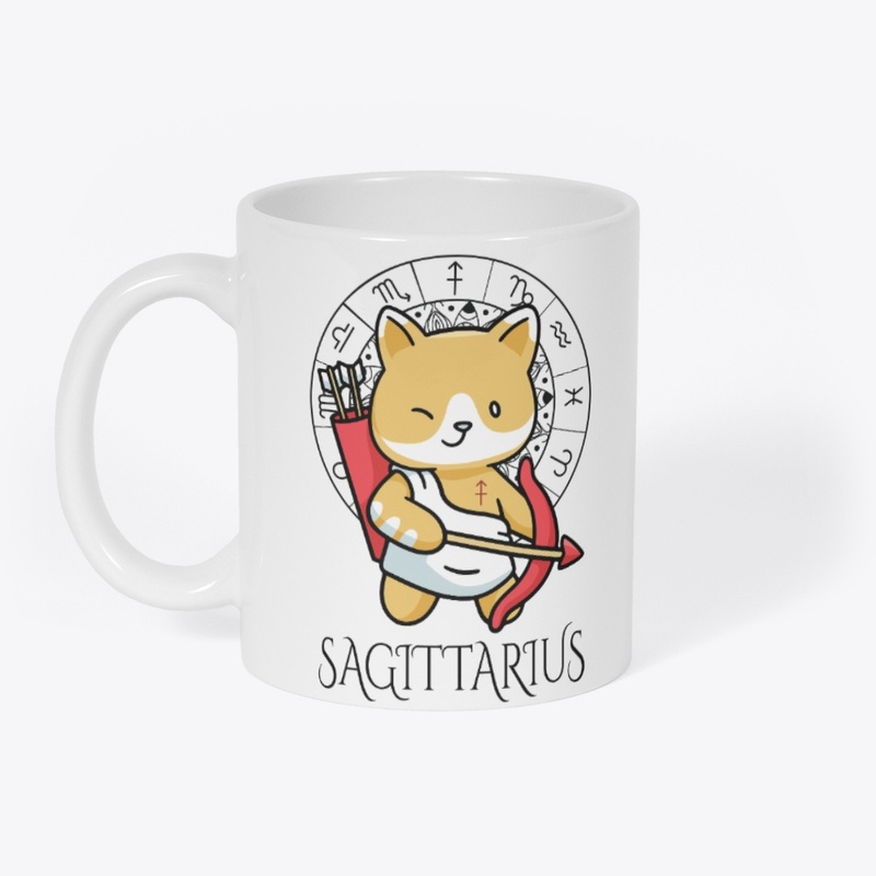 Sagittarius Zodiac White T-Shirt