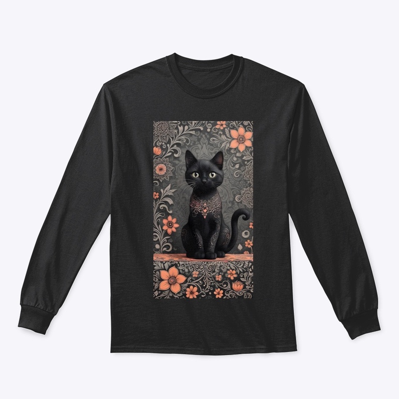 Cool unique black cat aesthetic 