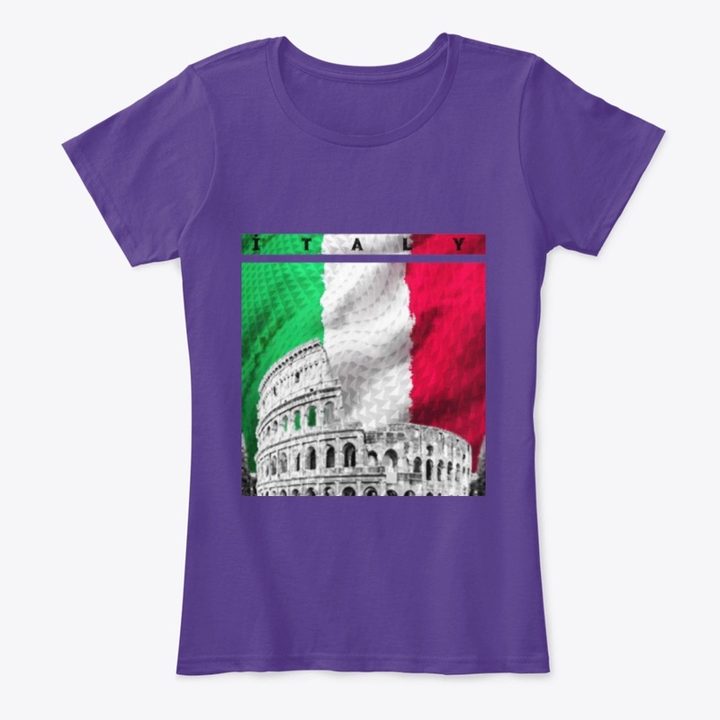 Italy flag and Colosseum