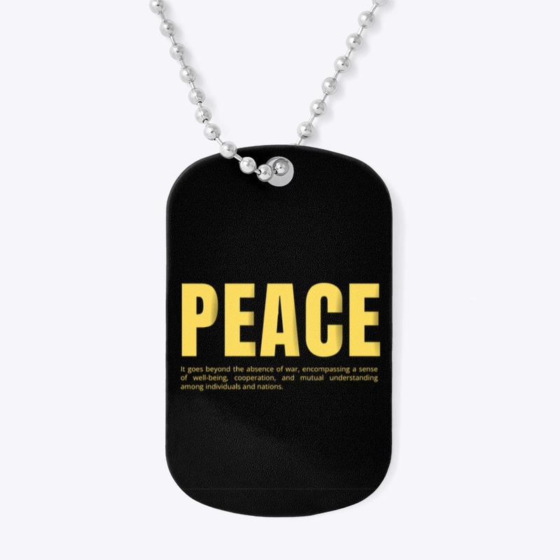 Stylish Black ‘PEACE’ T Shirt 