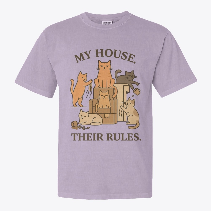 "My House Their Rules" Cat Lover Gift