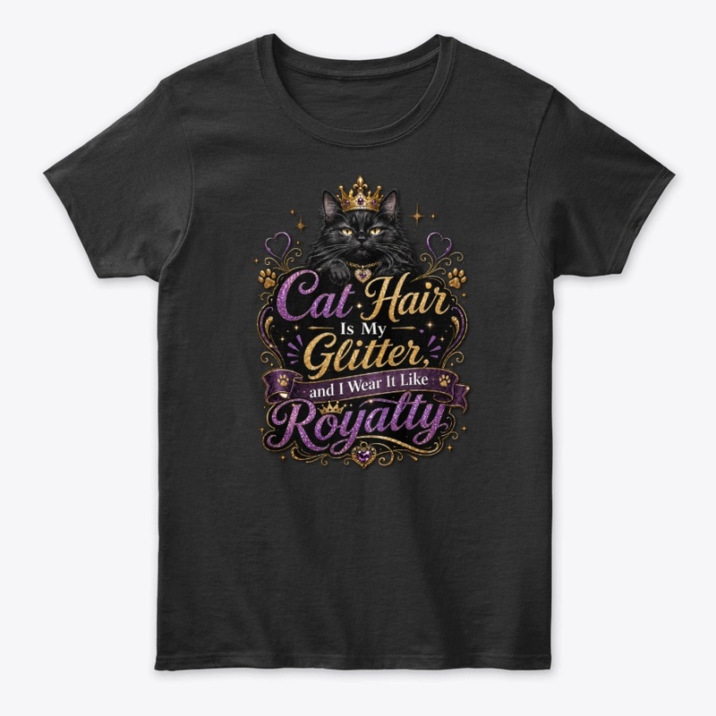 Cat Hair Glitter Dark Clothing &amp; Mug