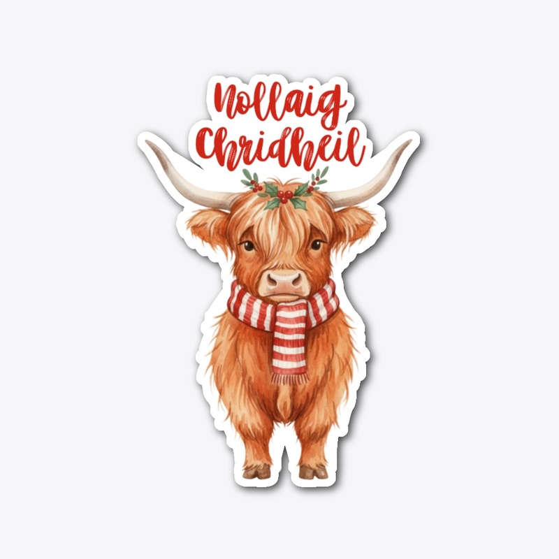 Nollaig Chridheil Highland Cow