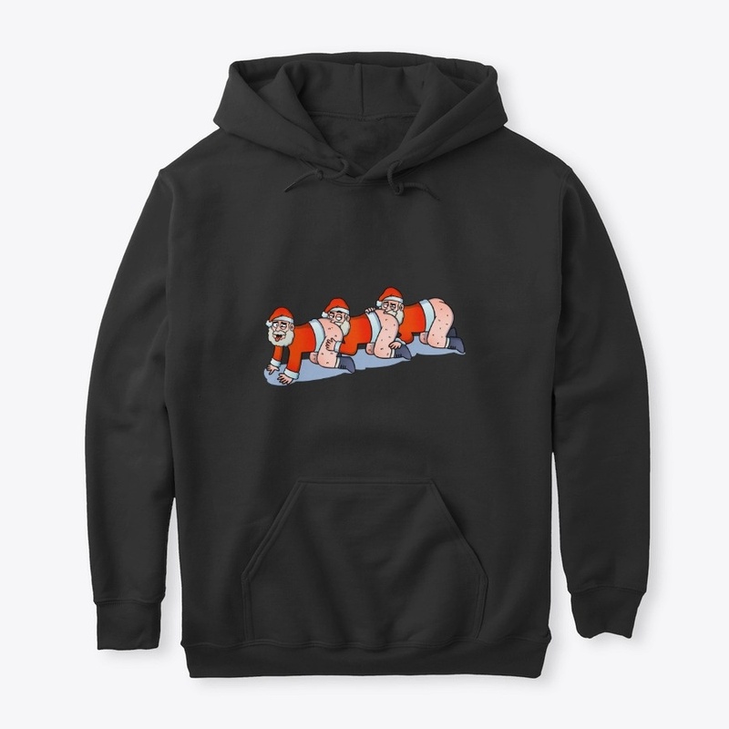 Human Christmas Santapede