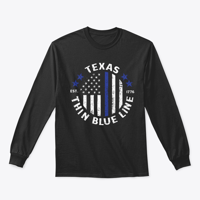Texas Police T-shirt, Thin Blue Line 
