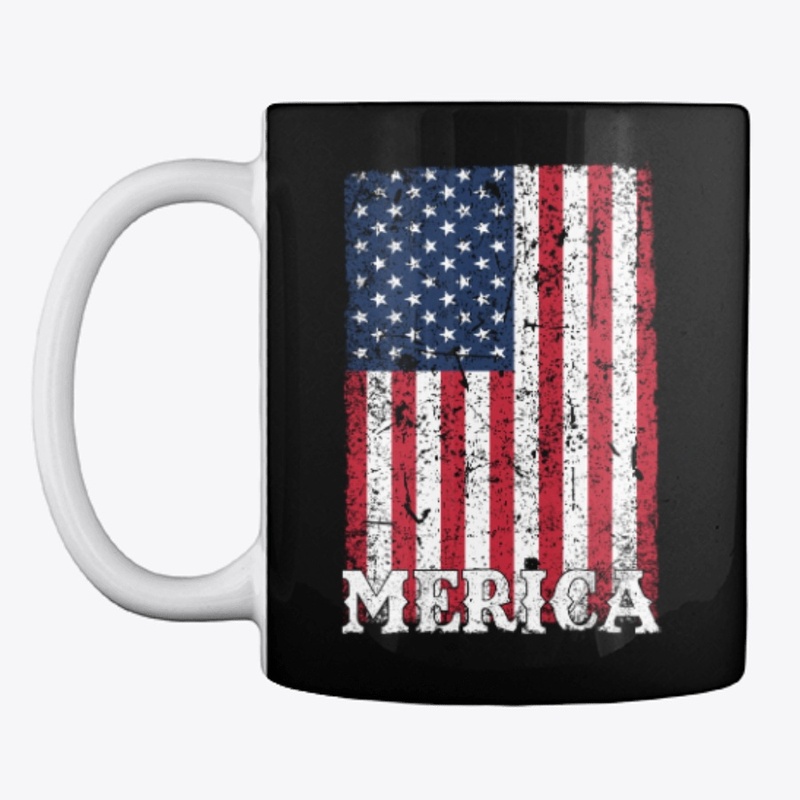 Merica 4th of July American Flag