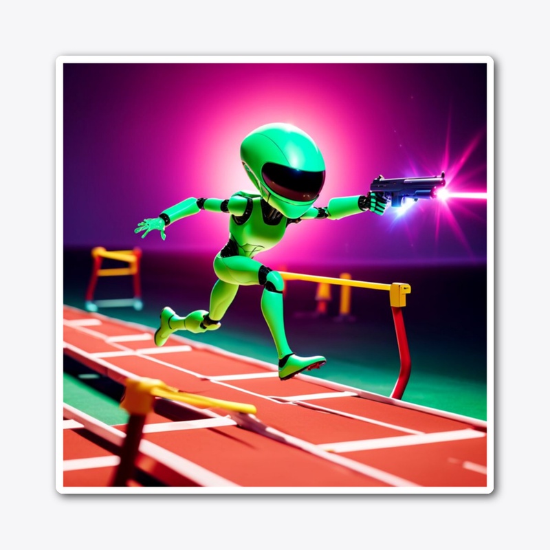 A robot on a running track