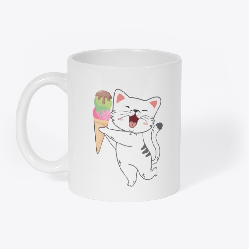 Cat and Ice Cream AC10CG 