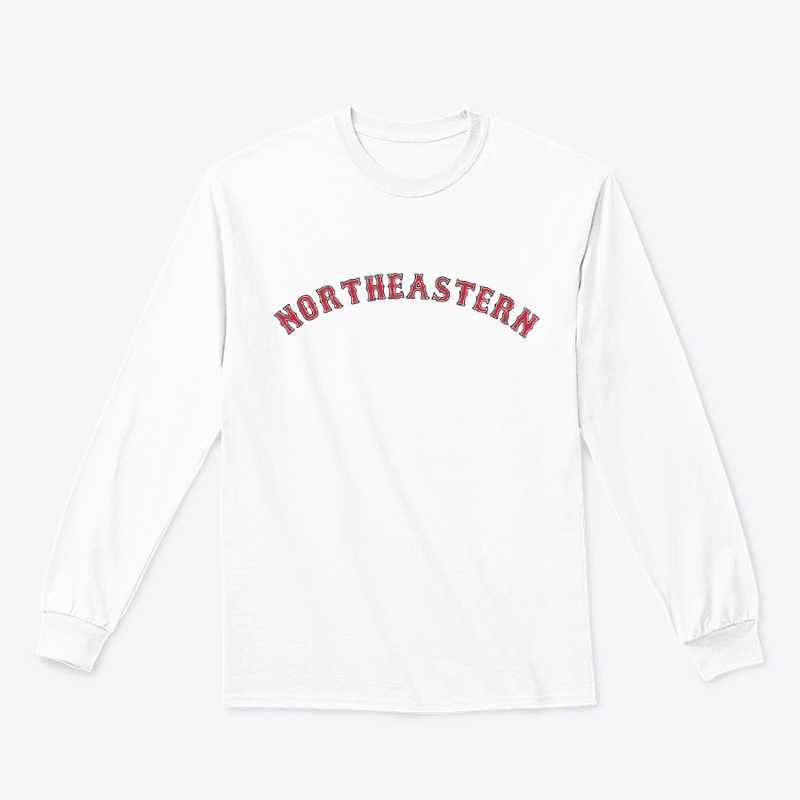 Northeastern Sox Script - White/Gray