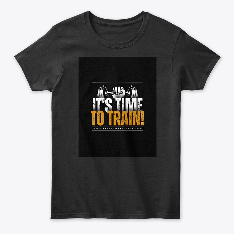 Bold 'It's Time to Train' Black Tee
