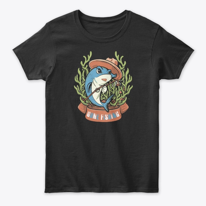 Gone fishing t-shirt design