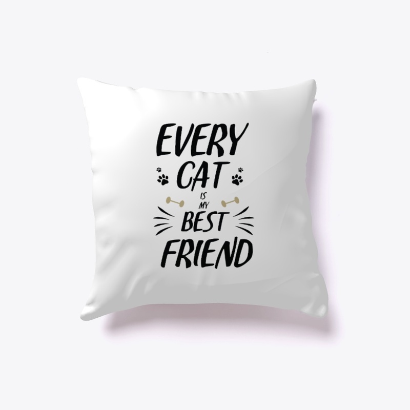 Every cat is my best friend deisgn tee. 