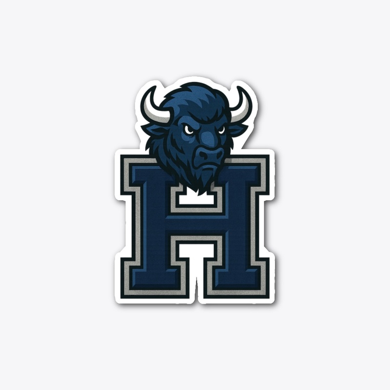 Bison Head Atop H