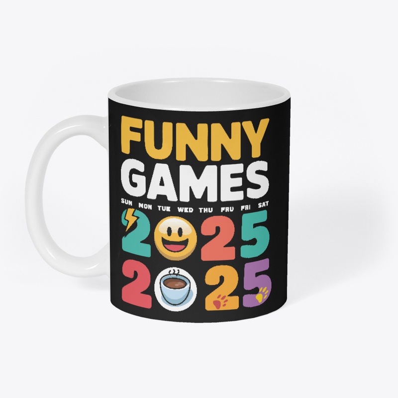 Funny Games 2025 Vibrant Iconic Design. 