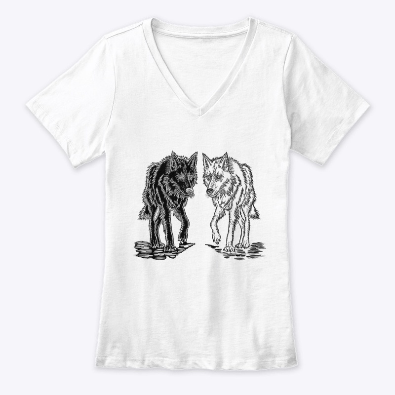 Black And White Wolf