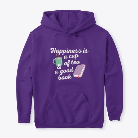 Happiness Is A Good Cup Of Tea Purple Camiseta Front