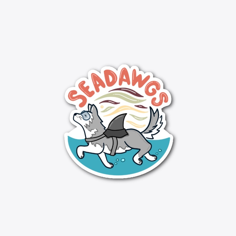 Shark Floaty Husky Sticker