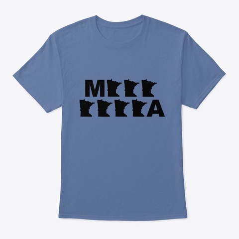 M*******A Denim Blue T-Shirt Front