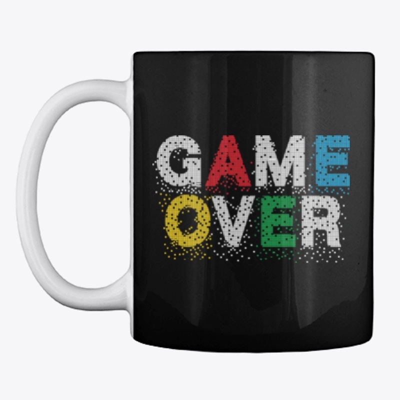 Game over pixel logo