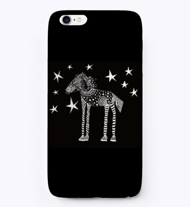 Doodle horse and stars...