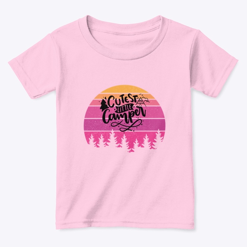 Cutest Camper Camping Kids Tee Shirt