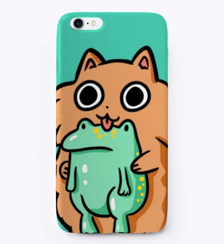 Cat Licking Frog