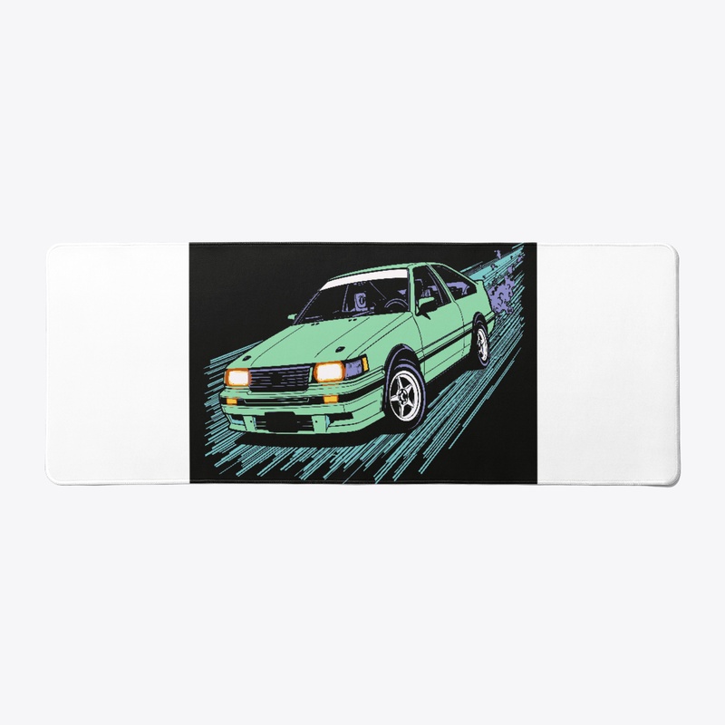 Drift King AE86 Retro Manga Car Art 