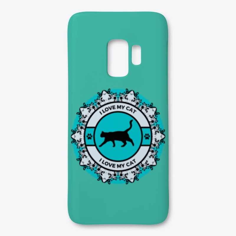 Turquoise I Love My Cat