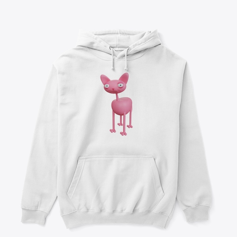 Pink cat Classic Pullover Hoodie