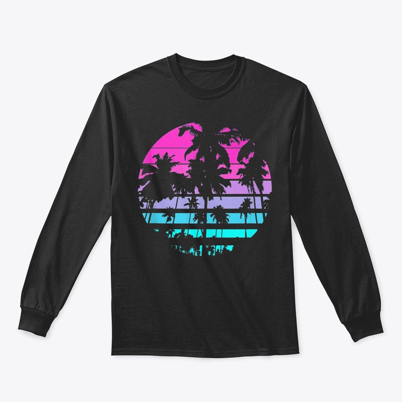 80s 90s Beach Style palm trees