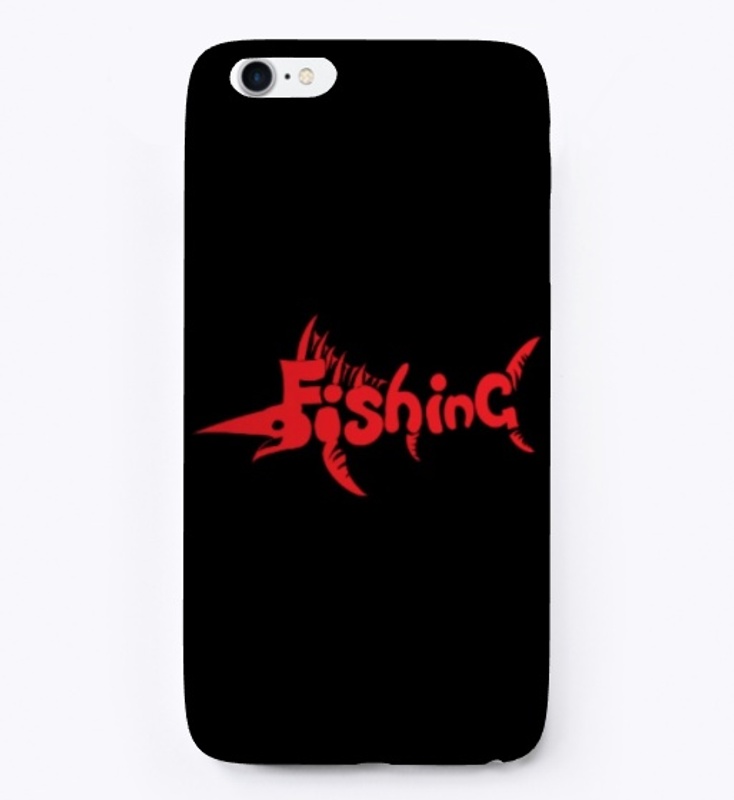 Red fishing funny logo