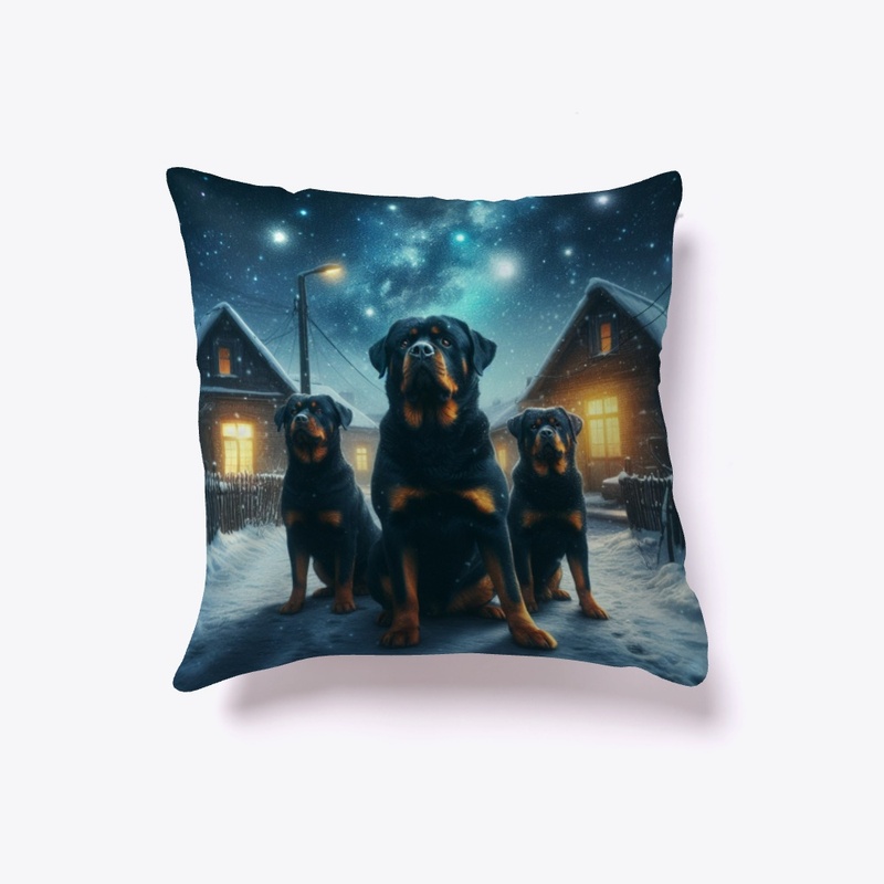 Rottweiler's Winter Night
