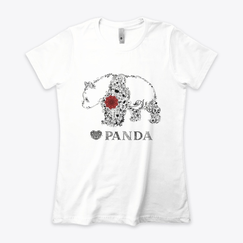 mandala heart panda -panda day