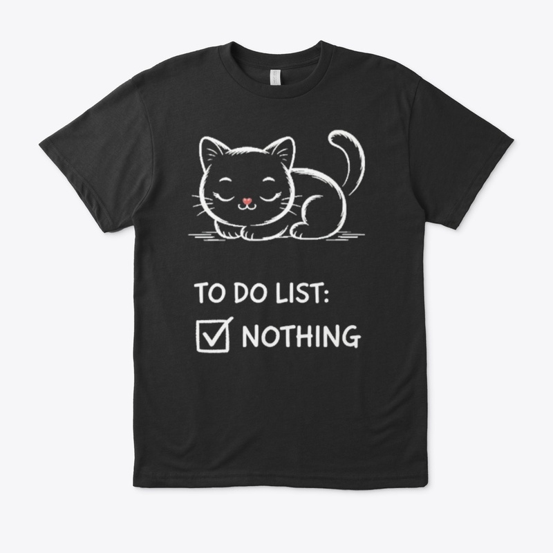 Funny Cat To Do List Nothing Lazy Humor