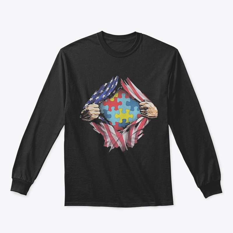 Autism Hero American Flag