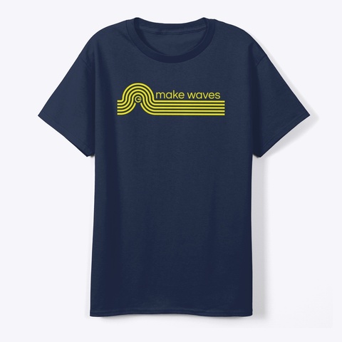 Make Waves Dark Tee Navy Maglietta Front