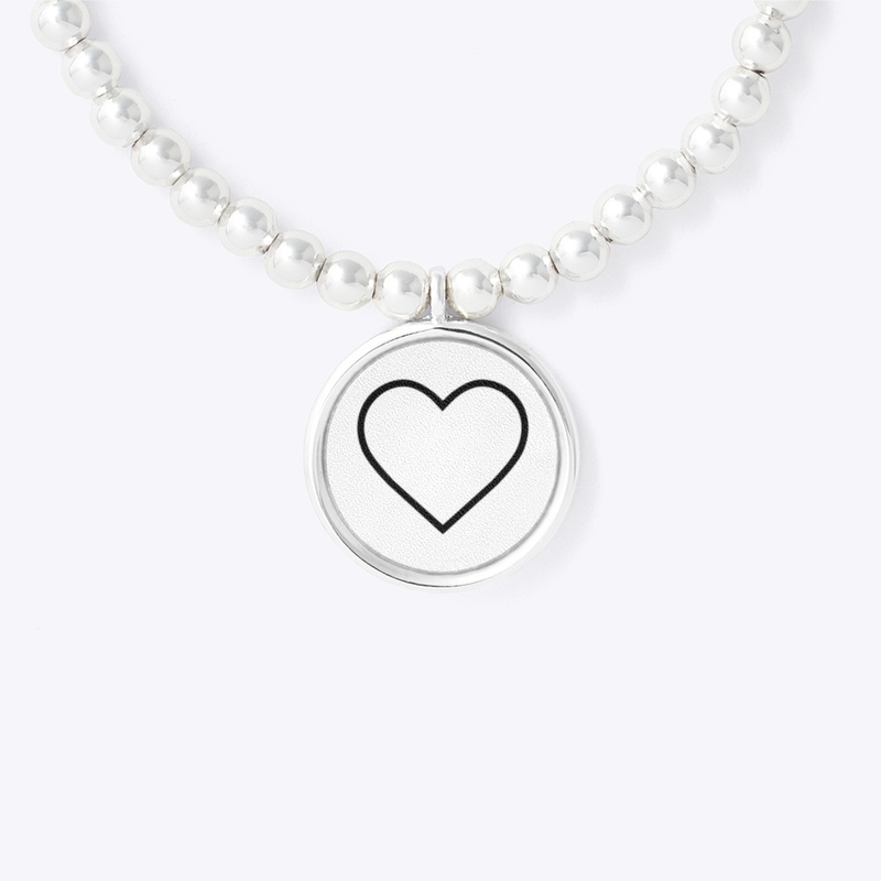 KingGlen Love Heart Circle Bracelet