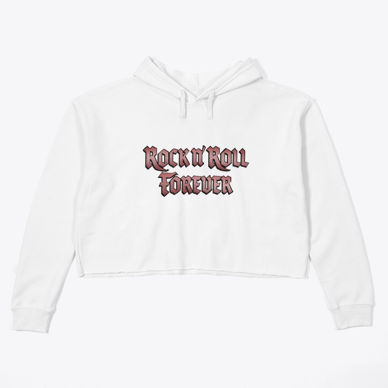 Rock And Roll Crop Hoodie