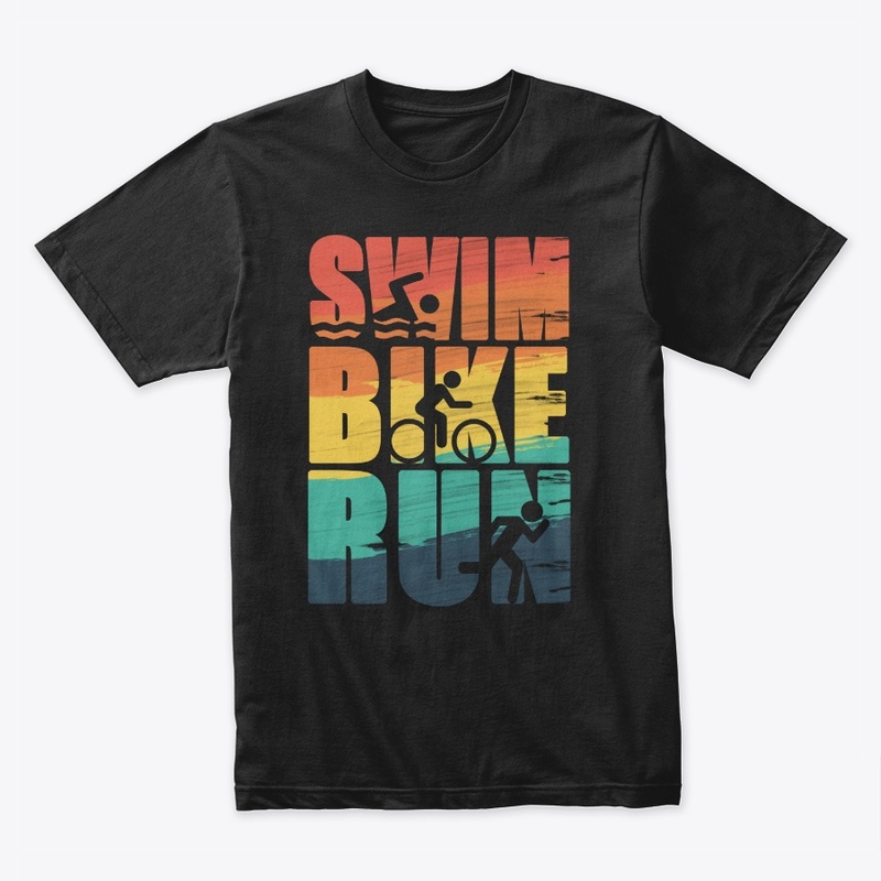 Triathlon Sports swim bike run T-Shirt