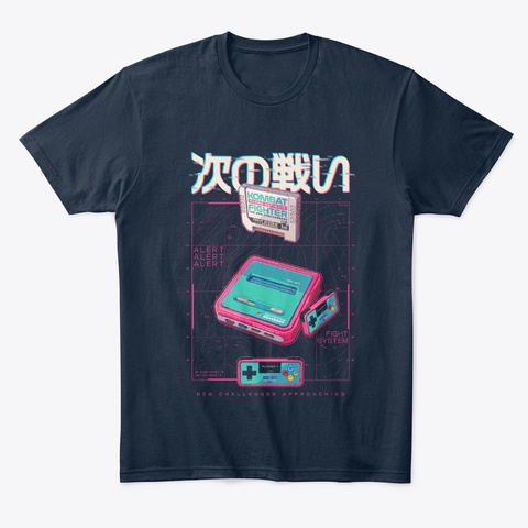 Kombat Fighter T Shirt  New Navy T-Shirt Front